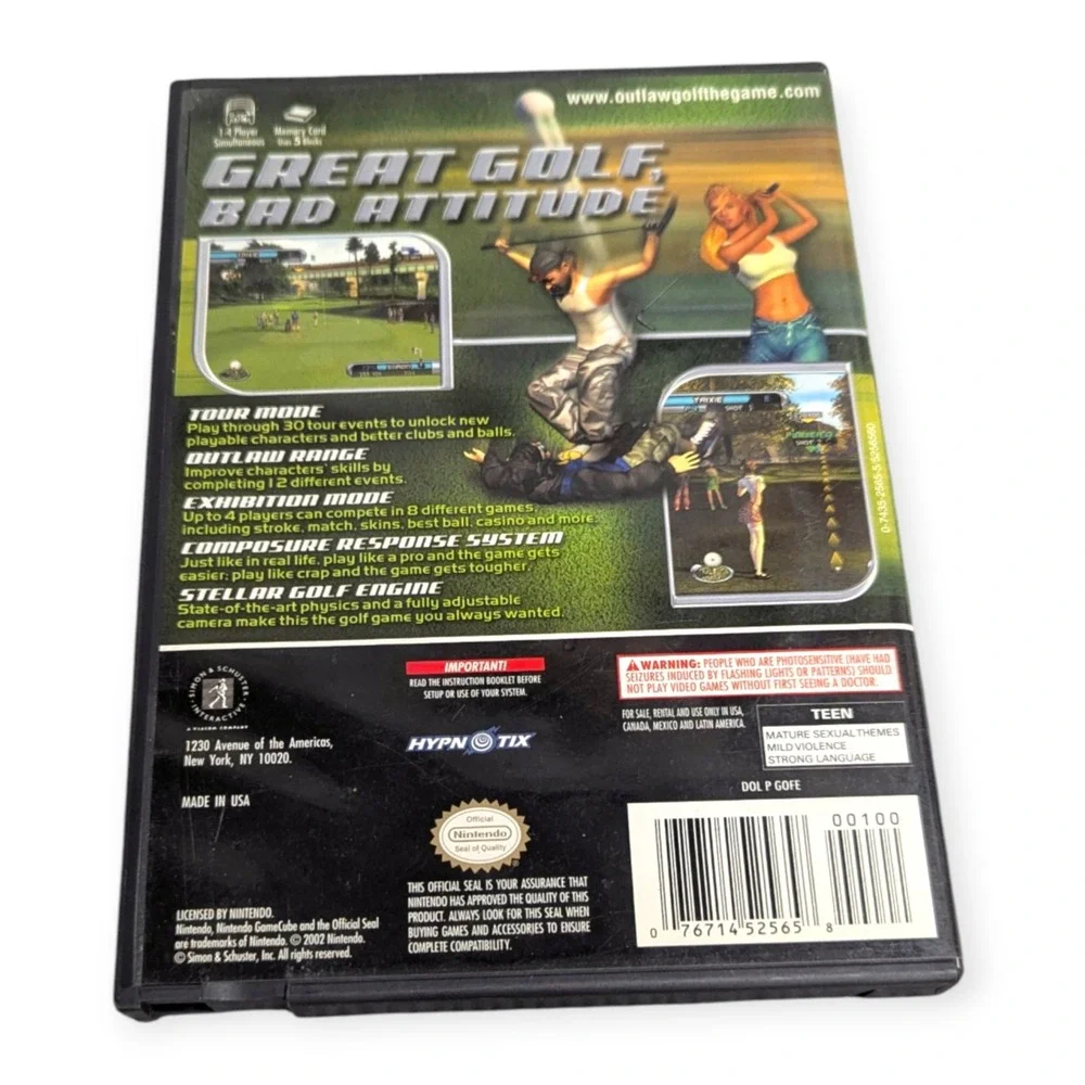 Outlaw Golf Nintendo GameCube CIB Complete with Manual and Inserts 2002 DOL-GOFE